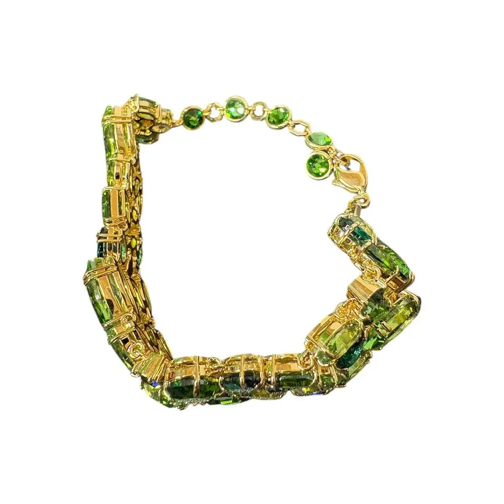 Swarovski Gema green gold plated women's bracelet 5670091 - New in Box